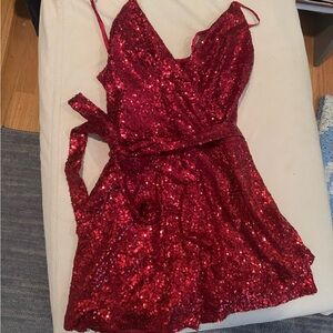 Venus Pink Sequin Romper